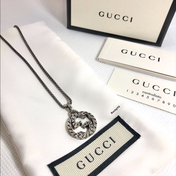 Gucci Other - New Authentic Gucci Interlocking GG Silver Pendant